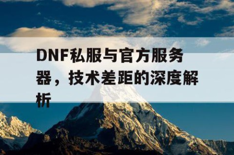 DNF私服与官方服务器，技术差距的深度解析