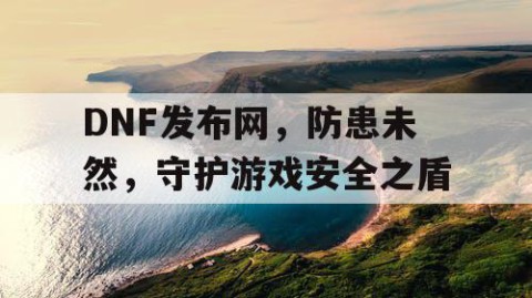 DNF发布网，防患未然，守护游戏安全之盾