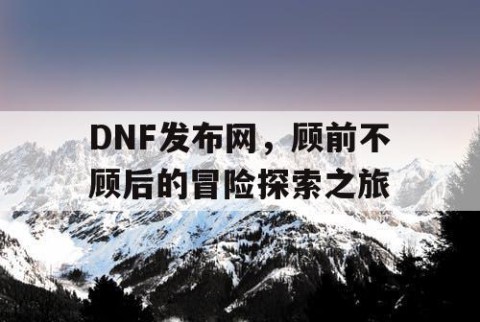 DNF发布网，顾前不顾后的冒险探索之旅