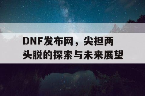 DNF发布网，尖担两头脱的探索与未来展望