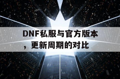 DNF私服与官方版本，更新周期的对比