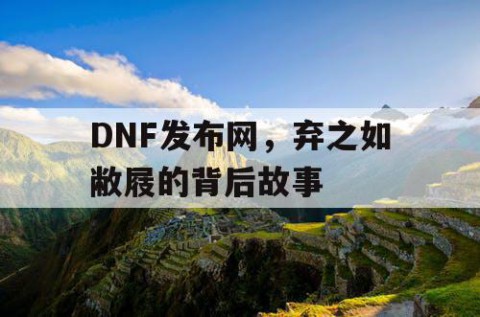 DNF发布网，弃之如敝屐的背后故事