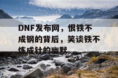 DNF发布网，恨铁不成钢的背后，笑谈铁不炼成针的幽默。