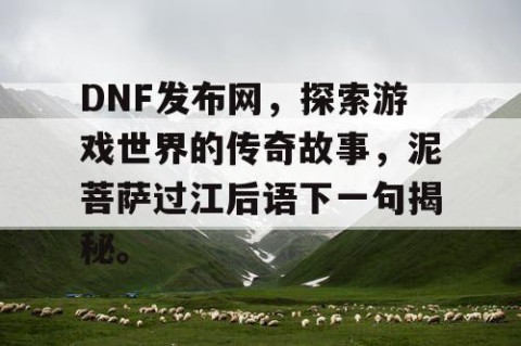 DNF发布网，探索游戏世界的传奇故事，泥菩萨过江后语下一句揭秘。