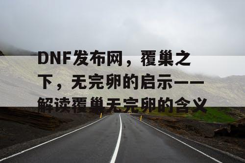 DNF发布网	，覆巢之下，无完卵的启示——解读覆巢无完卵的含义