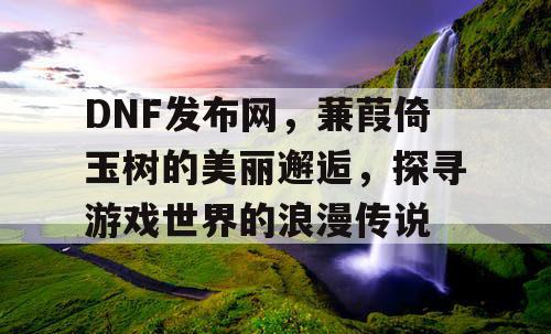 DNF发布网，蒹葭倚玉树的美丽邂逅，探寻游戏世界的浪漫传说