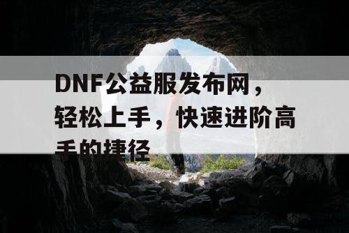 DNF公益服发布网	，轻松上手，快速进阶高手的捷径