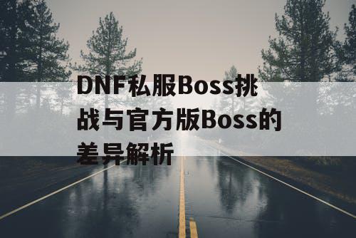 DNF私服Boss挑战与官方版Boss的差异解析