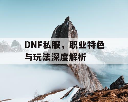 DNF私服，职业特色与玩法深度解析