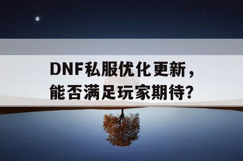 DNF私服优化更新，能否满足玩家期待？