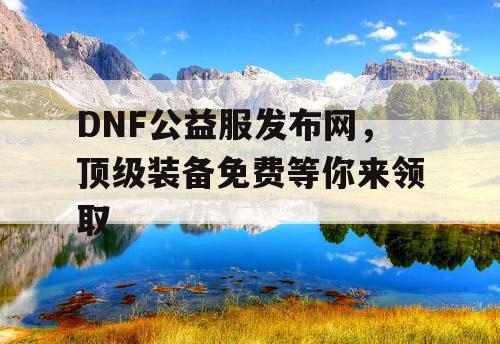 DNF公益服发布网	，顶级装备免费等你来领取