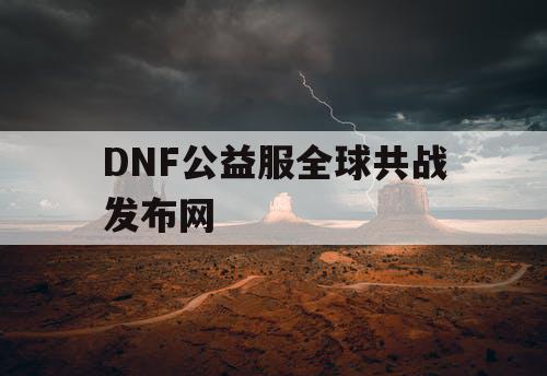 DNF公益服全球共战发布网