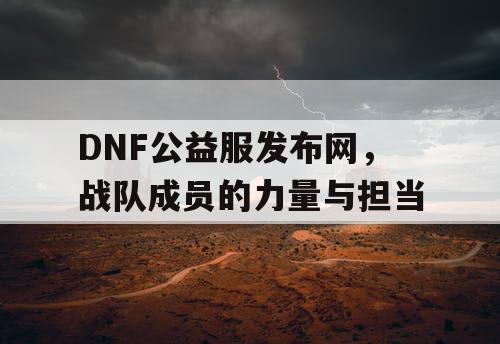 DNF公益服发布网	，战队成员的力量与担当