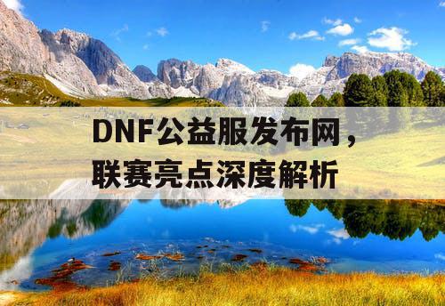 DNF公益服发布网，联赛亮点深度解析