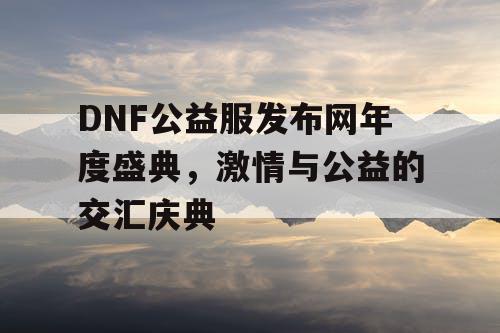 DNF公益服发布网年度盛典，激情与公益的交汇庆典